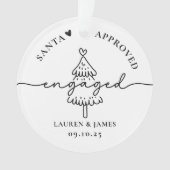 Minimal Tree Unser erstes Verlobtes Weihnachtspaar Ornament (Vorderseite)