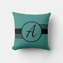 Minimal Trendy Blue Monogram Initial Kissen