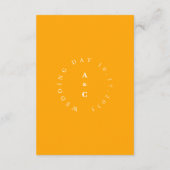 Minimal trendy lässige Hochzeitsdetails Einschließ Begleitkarte (Rückseite)