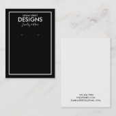 Minimal trendy Modern Earring Display Card Visitenkarte (Vorne/Hinten)