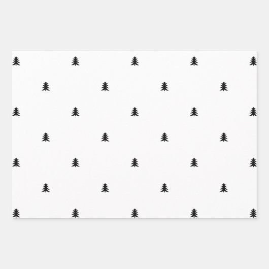 Minimal Trendy Weihnachtswrapping Papier (Vorderseite)