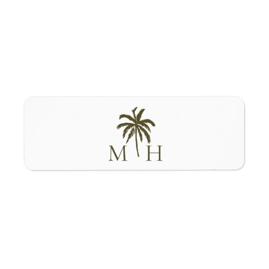 Minimal Tropical Palm Tree Monogram Cigar Bands (Vorne)