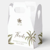 Minimal Tropical Watercolor Palme Tree Boho Hochze Geschenkschachtel (Geöffnet)