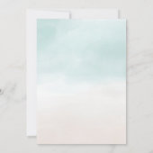 Minimal tropische Wasserfarbenpalme Bäume Babydusc Einladung (Rückseite)