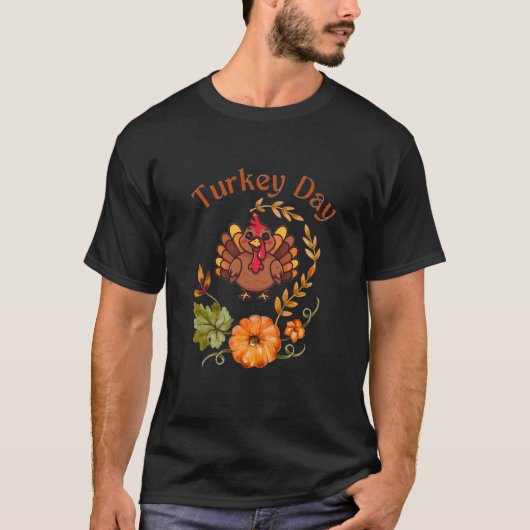 Minimal Turkey Thanksgiving T-Shirt – Modern Fall (Vorderseite)
