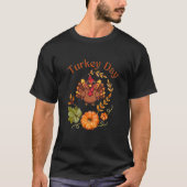 Minimal Turkey Thanksgiving T-Shirt – Modern Fall (Vorderseite)