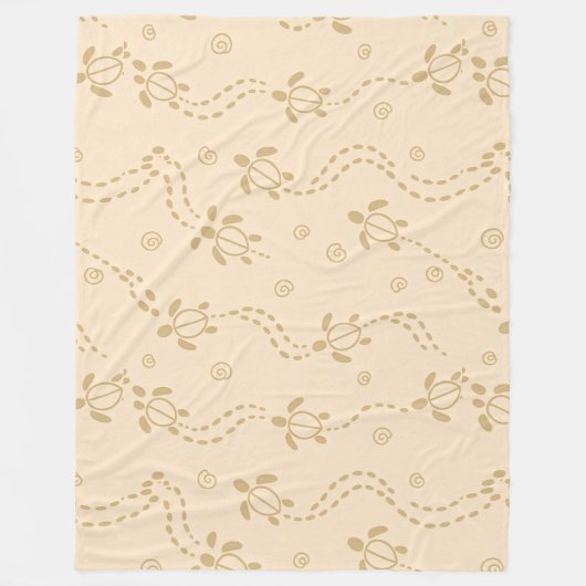 Minimal Turtle Trail Pattern Fleecedecke (Vorderseite)