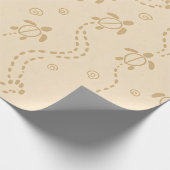 Minimal Turtle Trail Pattern Geschenkpapier (Ecke)