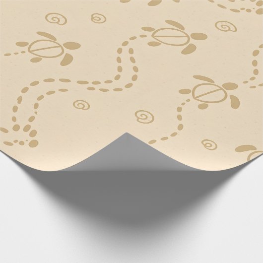 Minimal Turtle Trail Pattern Geschenkpapier (Ecke)