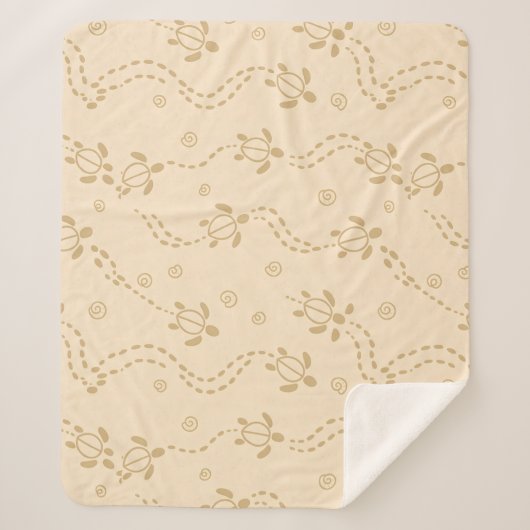 Minimal Turtle Trail Pattern Sherpadecke (Vorderseite)