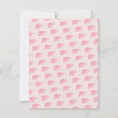 Minimal Tutu Girl's Birthday Cartoon Pink Glitzer Einladung (Rückseite)