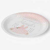 Minimal Tutu Girl's Geburtstag, zwei Glitzer drehe Pappteller (Schrägansicht)