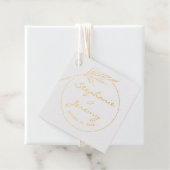 Minimal Typografie Schwarz und Weiß Hochzeit klass Geschenkanhänger (Mit Box)