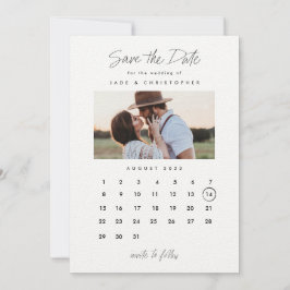 Minimal Typografy Calendar Foto Hochzeit Save The Date