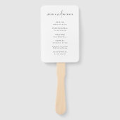 Minimal Typografy Wedding Program Fan Fächer (Vorderseite)