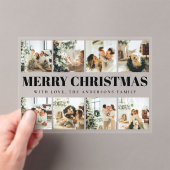 Minimal Typography Merry Christmas Holiday  Card Acryleinladungen (Insitu (Handheld))