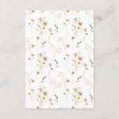 Minimal Überfluss getrocknete Wildblume Pampas Hoc Begleitkarte (Rückseite)