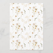 Minimal Überfluss getrocknete Wildblume Pampas Hoc Einladung (Rückseite)