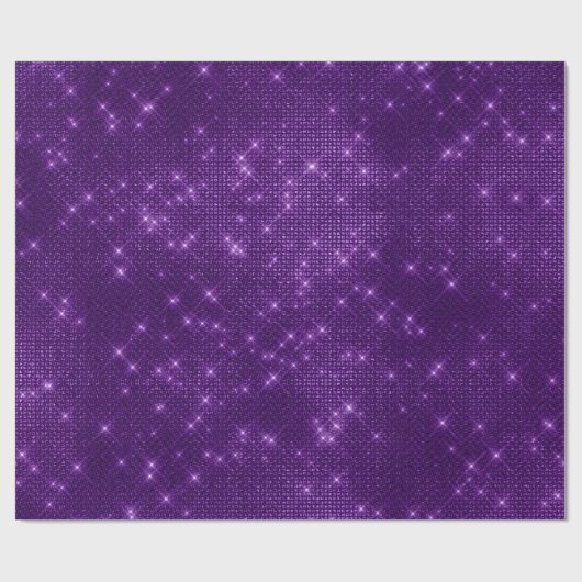 Minimal Ultra-Violet Lila Funkelnd Amethyst Iris Geschenkpapier (Flach)