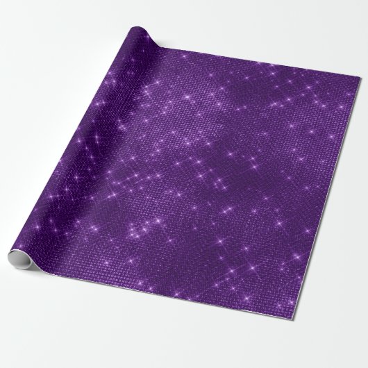 Minimal Ultra-Violet Lila Funkelnd Amethyst Iris Geschenkpapier (Ungerollt)