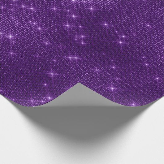 Minimal Ultra-Violet Lila Funkelnd Amethyst Iris Geschenkpapier (Ecke)