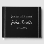 Minimal und Basic Erinnerungen Gästebuch (Vorderseite)