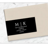 Minimal und Chic | Black Return Address Label