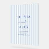 Minimal und Chic Blue Französisch Personalisiert H Acrylschild (Winkel)