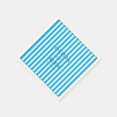 Minimal und Chic Blue Französisch Personalisiert H Serviette (Ecke)