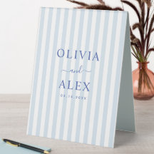 Minimal und Chic Blue Französisch Personalisiert H