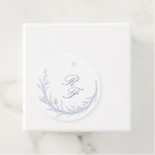 Minimal und chic Blue Wedding Monogramme Classic Geschenkanhänger (Beispiel)