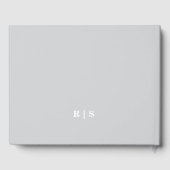 Minimal und Chic Blue | White Border Guest Book Gästebuch (Rückseite)