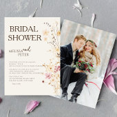 Minimal und Chic | Boho Wildblume Brautparty Einladung