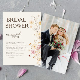 Minimal und Chic | Boho Wildblume Brautparty Einladung