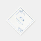 Minimal und Chic | Bow Wedding Napkins Serviette (Ecke)