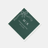 Minimal und Chic | Bow Wedding Serviette (Ecke)
