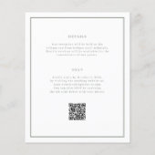 Minimal und Chic Budget QR Code Einladung Hochzeit (Rückseite)
