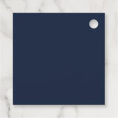 Minimal und Chic | Danke, Navy Blue Wedding Geschenkanhänger (Rückseite)