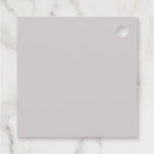 Minimal und Chic | Danke, Soft Gray Wedding Geschenkanhänger (Rückseite)