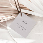 Minimal und Chic | Danke, Soft Gray Wedding Geschenkanhänger<br><div class="desc">Diese eleganten,  modernen Hochzeitsmarken oder Brautparty,  die "Liebe und danke",  und ein einfaches hellgraues und schwarzes Textil,  das minimalistischen Stil ausstrahlt. Fügen Sie Ihre Initialen oder Monogramme hinzu,  um sie komplett zu Ihrem eigenen zu machen.</div>