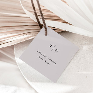 Minimal und Chic   Danke, Soft Gray Wedding Geschenkanhänger