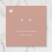 Minimal und Chic | Danke Terracotta Wedding Geschenkanhänger (Vorderseite)