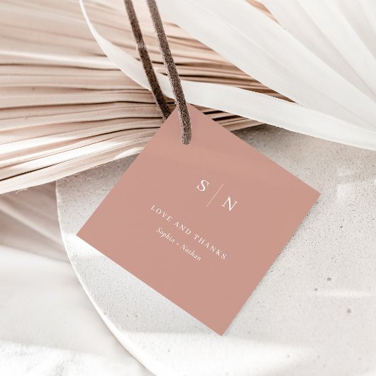 Minimal und Chic | Danke Terracotta Wedding Geschenkanhänger