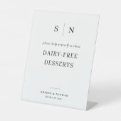 Minimal und Chic | Desserts ohne Milch Hochzeiten Sockelschild (Vorderseite)