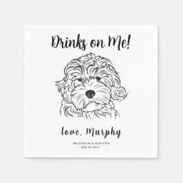 Minimal und Chic | Dog Wedding Napkins Serviette