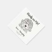 Minimal und Chic | Dog Wedding Napkins Serviette (Ecke)