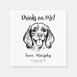 Minimal und Chic | Dog Wedding Napkins Serviette