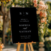 Minimal und Chic | Dunkle Schwarze Hochzeit Willko Acrylschild