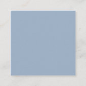 Minimal und Chic | Dusty Blue and White QR Code Begleitkarte (Rückseite)
