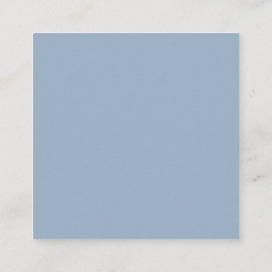 Minimal und Chic | Dusty Blue and White QR Code Begleitkarte (Rückseite)